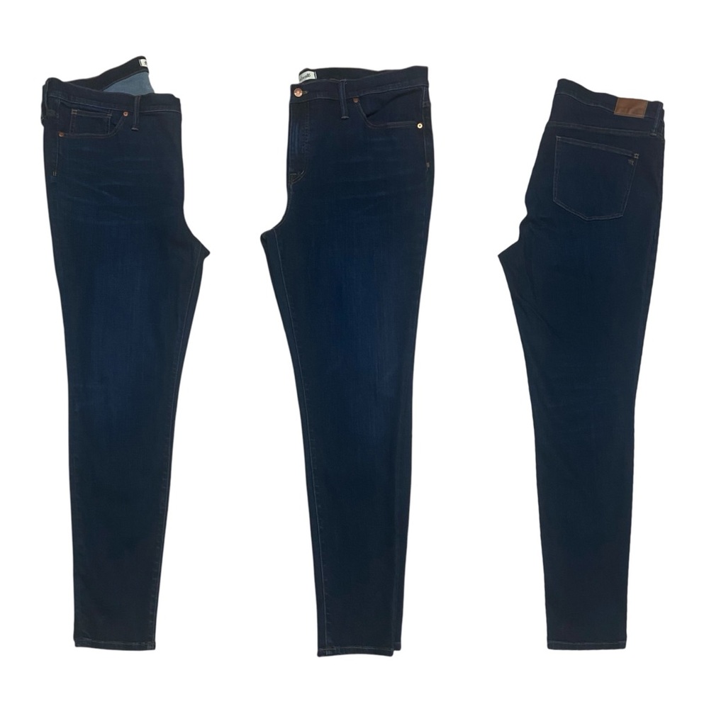 Madewell 9” High Rise Skinny Dark Wash Jeans Blue - Picture 7 of 15